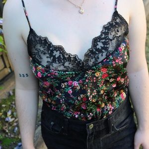 Floral night wear, teddy lingerie